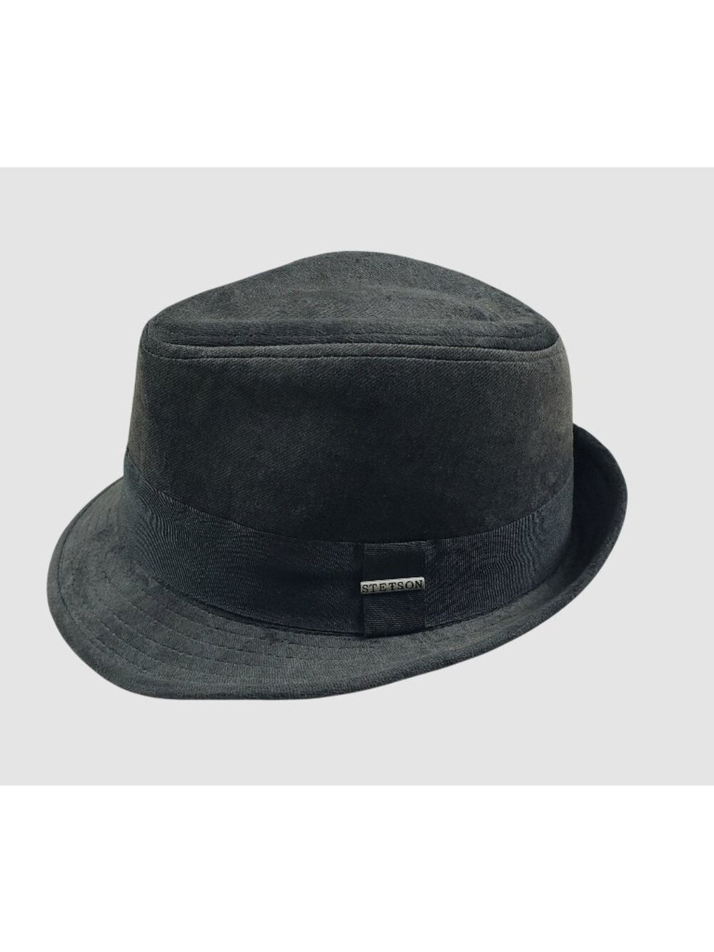 NWOT Stetson Men's Size Large Brushed Black Fedora Velvet Hat Preppy
